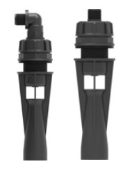 Hydraulic agitator with inspection hole